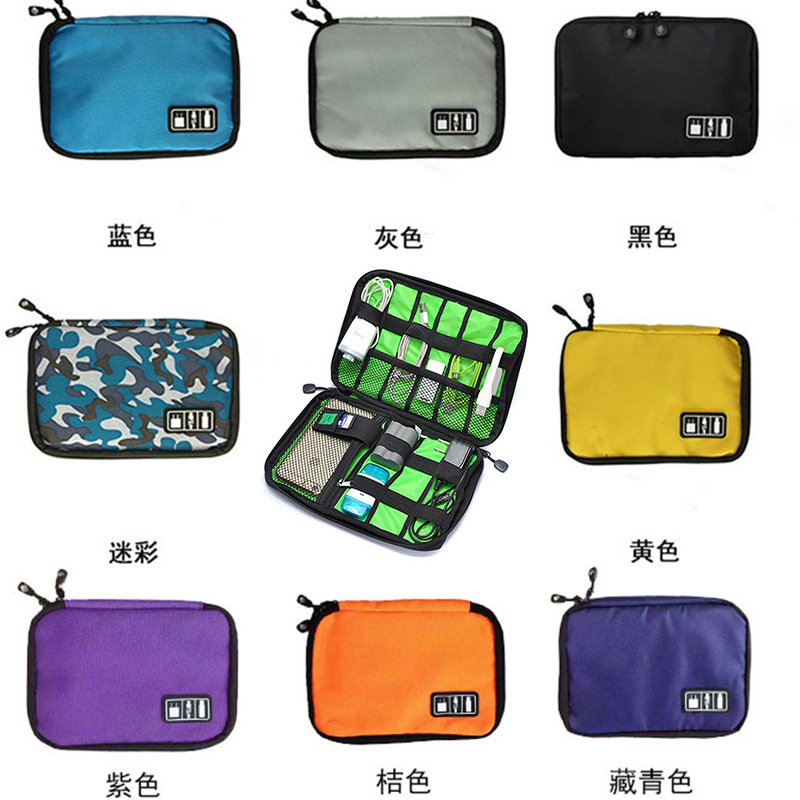 多功能防水尘SD卡3c数码配件旅行收纳袋硬盘数据线移动电源收纳包|ru