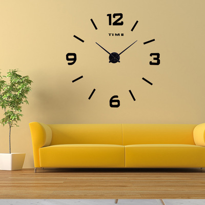 亚克力W028超大尺寸创意挂钟DIY挂钟镜面挂钟镜面墙贴墙贴钟|ms