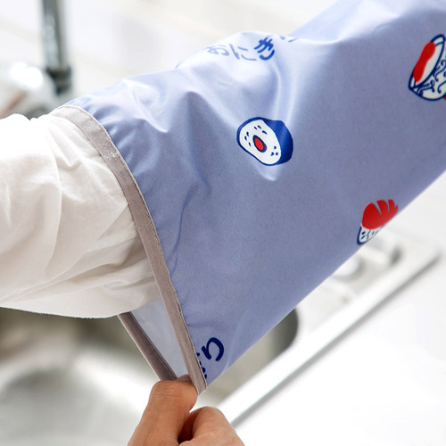 Oxford cloth waterproof long sleeves cartoon kitchen work anti-fouling sleeves autumn and winter sleeves women's sleeves sleeve head