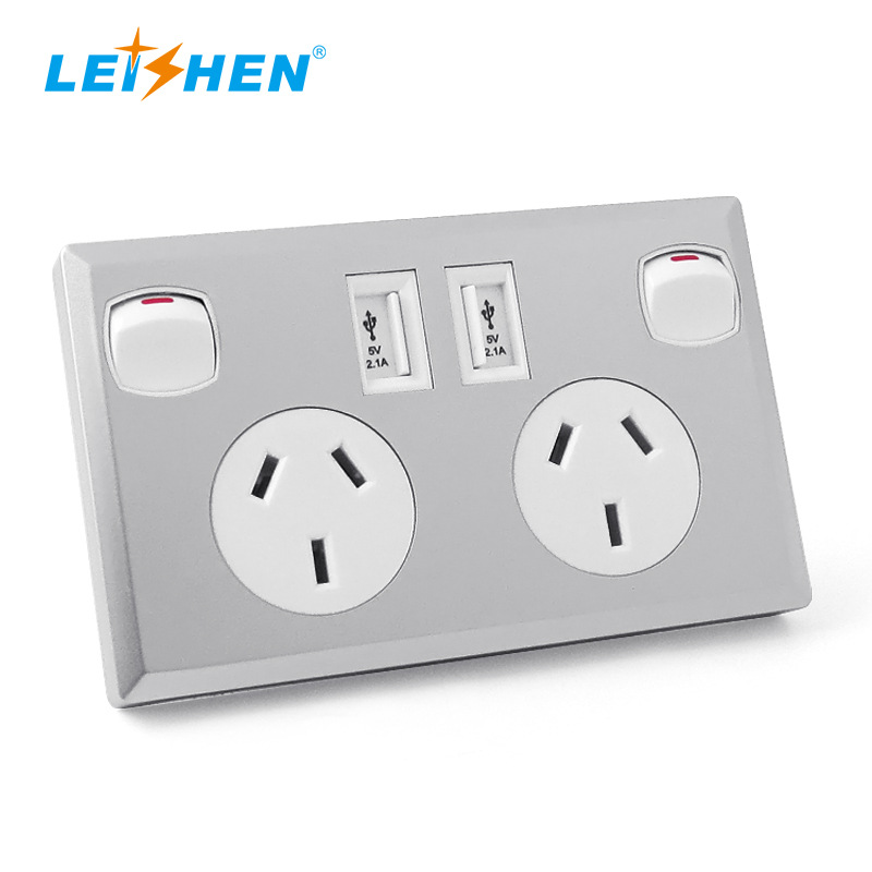 电源转换墙壁插 澳标墙壁插座  USB澳规插座 澳式插座开关入墙式