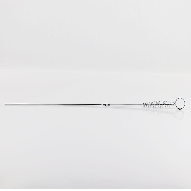 Promoción de la fábrica pinchos de acero inoxidable mango de primavera palo de barbacoa pinchos redondos herramienta de barbacoa aguja palo de carne