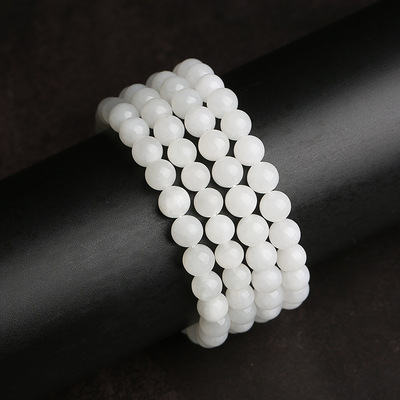 天然新疆和田玉108颗佛珠手链 男女款玉石手串带证书厂家一件代发