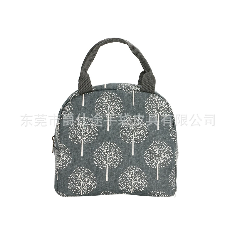 Простая и непростая изолированная сумка в корейском стиле, белая льняная сумка для обеда с одуванчиком, модная и модная ручная сумка для обеда