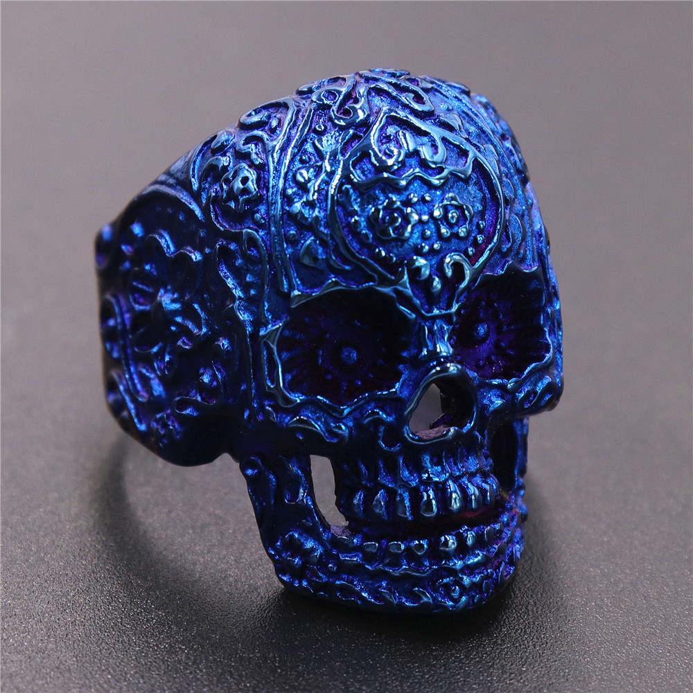 Skull Pattern Punk Skull 304 Stainless Steel Halloween Unisex Rings