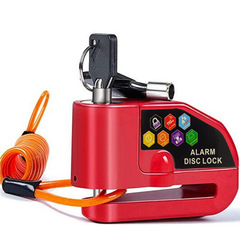 Bicycle lock, mountain bike alarm lock, anti-theft electric vehicle lock, disc brake alarm lock, rope cloth bag wholesale