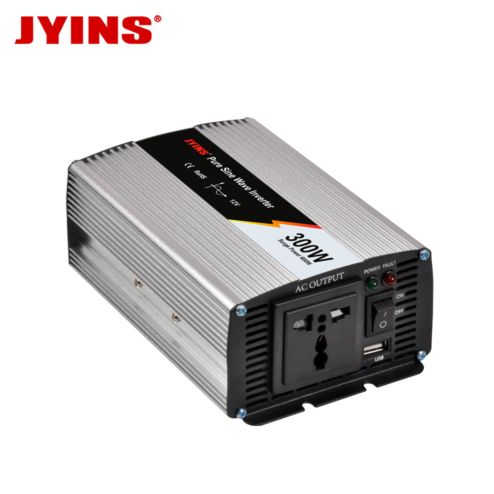 纯正弦波300W家用车载逆变器 24V 12V转220V太阳能光伏逆变器