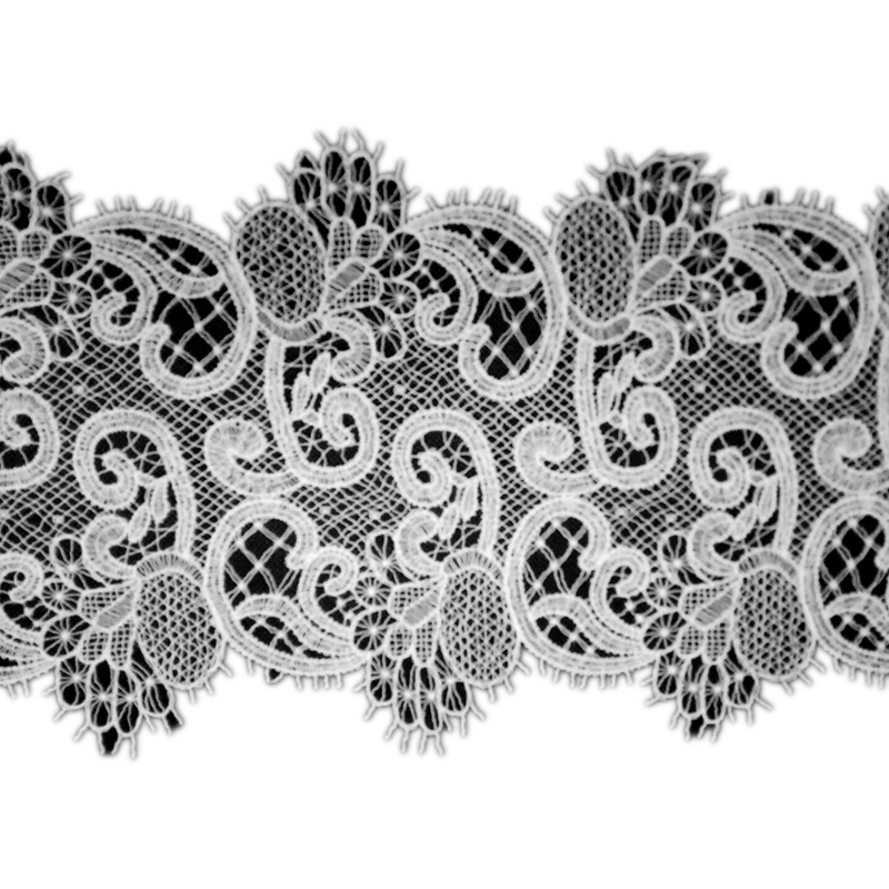 花边水溶花边刺绣蕾丝棉线涤线人造丝内衣三角裤时装服饰花边批发