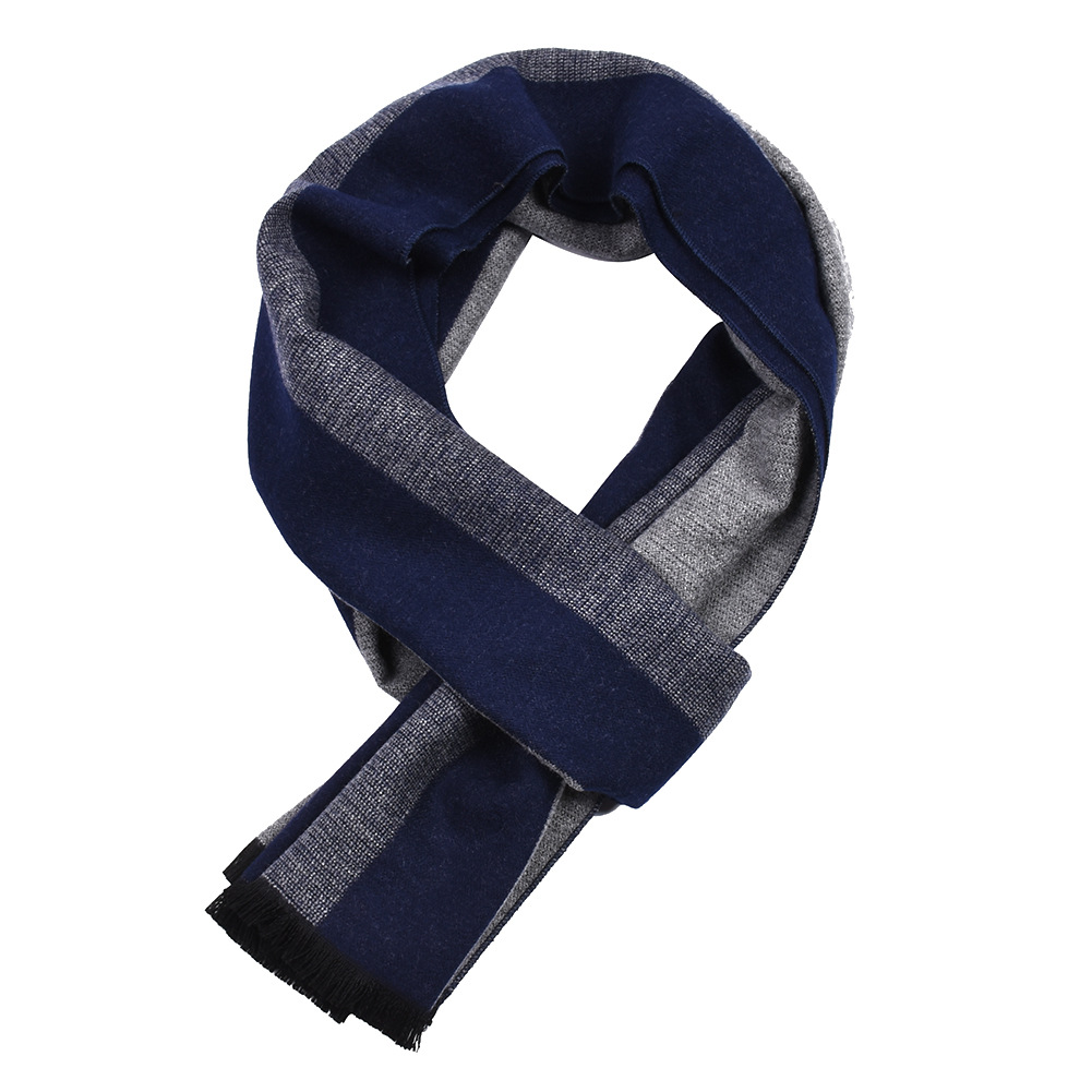 Herren Strickschal Aus Kaschmir Karierter Wendeschal Für Winter_voghion.com