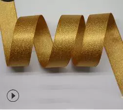 戈登 Webbing High-density Polyester Handmade Bow DIY Webbing Gift Flower Packaging Auxiliary Material Gold Weft Belt