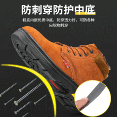 Factory Direct Sales  Labor Protection Shoes Skin-friendly Warm Work Shoes Cowhide Anti-crushing Anti-stabbing Wear-resistant Winter Thickening Shoes 