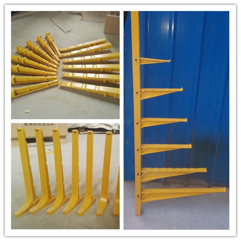 复合材料玻璃钢电缆沟支架电力隧道托臂支臂组合预埋螺钉摇摆臂
