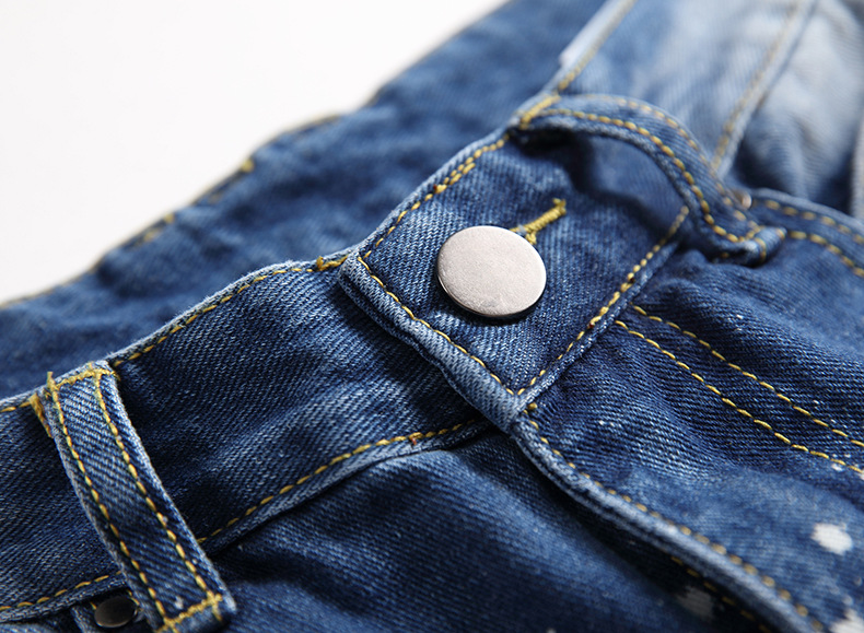 Nouveaux jeans usés pour hommes, jeans droits tendance et décontractés_voghion.com