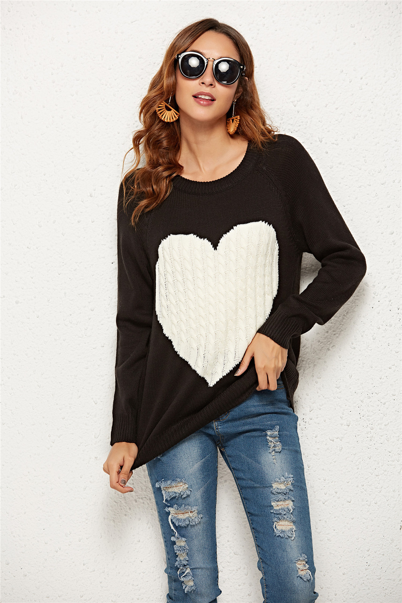 Women's Sweater Long Sleeve Sweaters & Cardigans Hollow Out Fashion Heart Shape display picture 13
