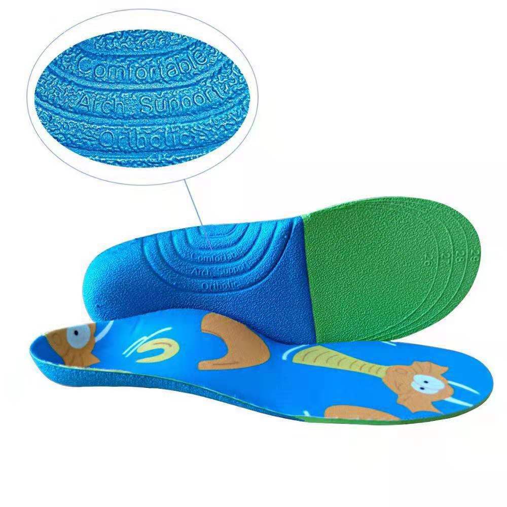 Children's orthopedic insoles, XO correction for instep, outstep, and flat feet, factory wholesale.