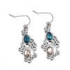 Ruby earrings, accessory, European style, moonstone