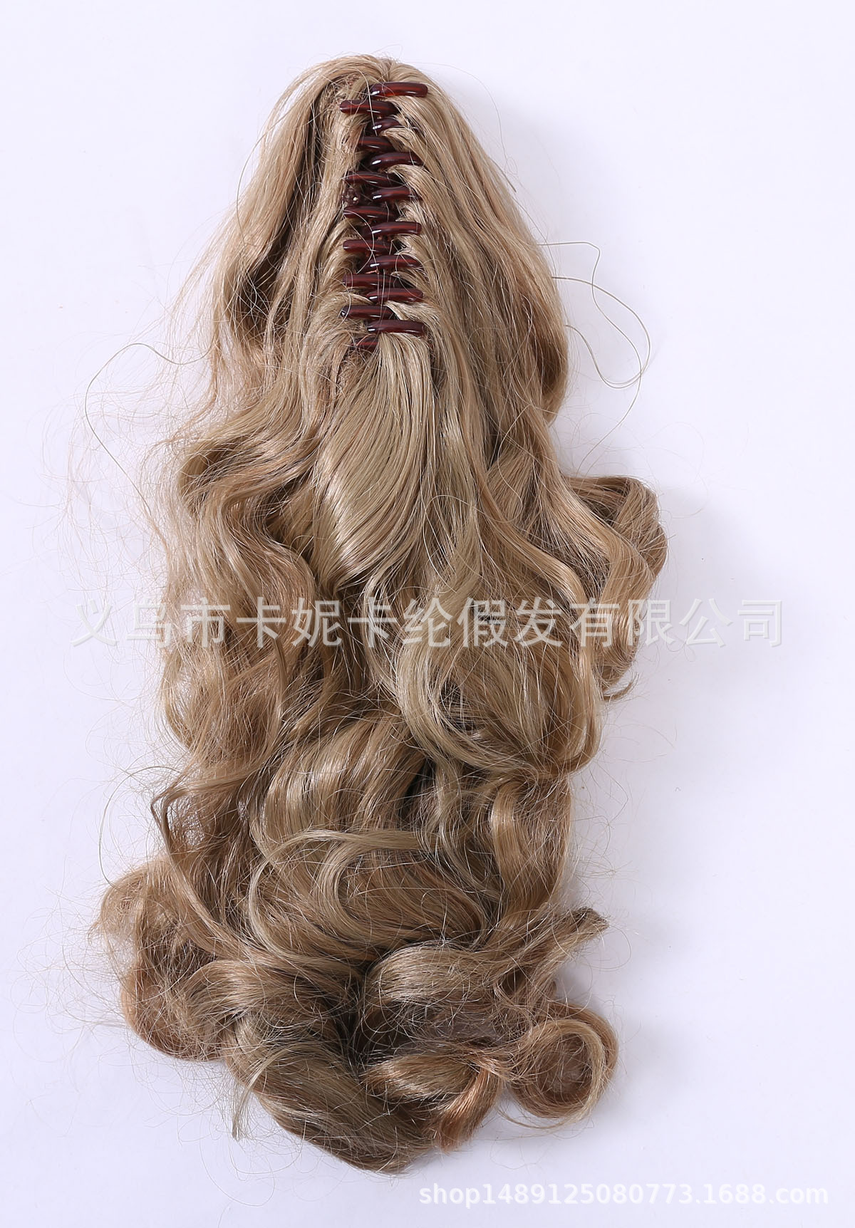 Color lino rojo mezcla con pinza de agarre peluca de caballo larga larga cola de caballo realista media y larga cola de caballo