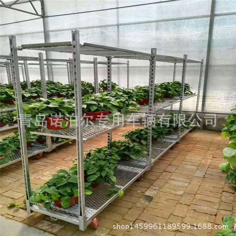 诺泊尔厂家货源花架车花卉台车多肉培育架工具车鲜花车园艺手推车