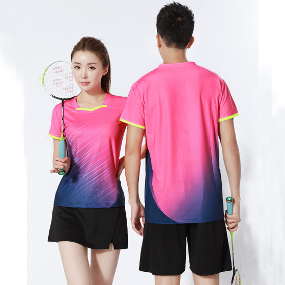 Badminton Suit Men's Suit Quick-drying Short-sleeved Women's Sportswear Short Skirt Shorts Tennis Suit Team Training Suit Customization