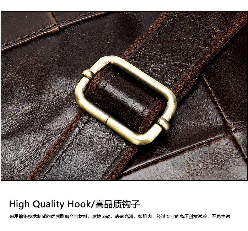 Túi đeo chéo nam da bò thật , túi đeo vai tiện dụng đựng iPad 10 inch — Cà phê, Cà phê đậm, Màu đen chi tiết 39