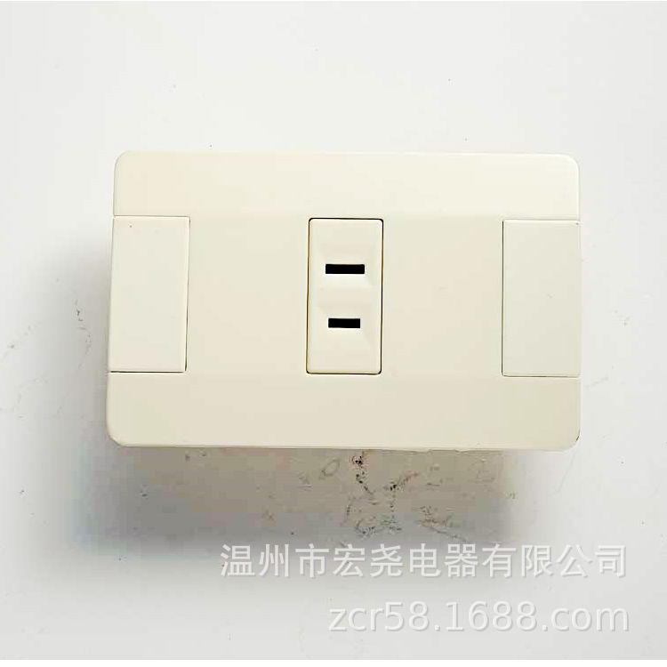 外贸出口  二孔墙壁插座面板 扁插 一位2孔墙壁插座 北美洲