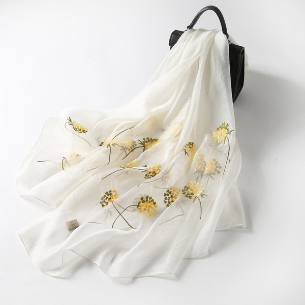 Silk summer thin scarf