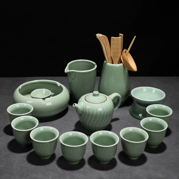 Ge Kiln teapot tea ceremony + ashtray set 13 pieces