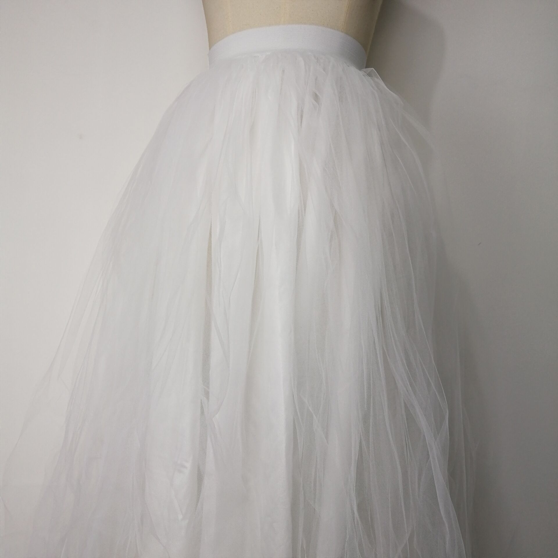 High-Waisted Mesh Tutu Skirt for Adults, Long Fishtail Skirt for Women, Ladytulleskirt, Elegant and Graceful