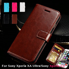 适用适用索尼Sony Xperia XA Ultra手机壳疯马纹钱包式皮套保护套