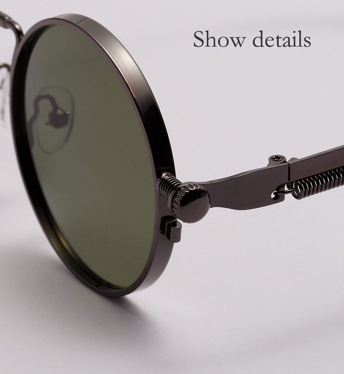 Metal Round Retro Steampunk Round Hip-hop Street Sunglasses Wholesale display picture 4