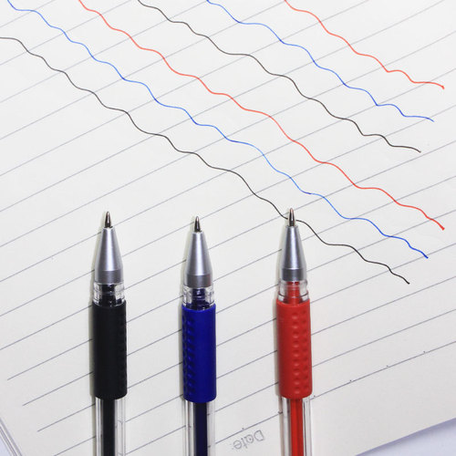 Advertising pen, EU standard neutral pen 0.5mm bullet tip, black, blue, red, water-based pen, office supplies, signing pen, bulk pack, one piece