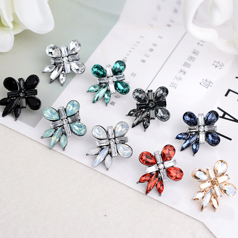 1 Pair Fashion Flower Alloy Plating Artificial Pearls Rhinestones Women's Drop Earrings display picture 22