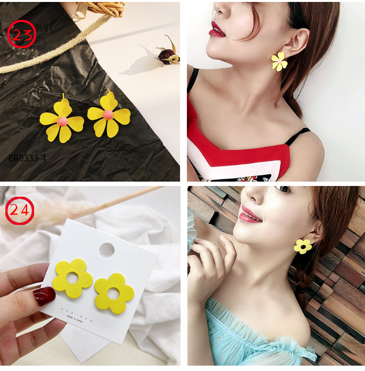 Fashion Flower Metal Plating Women's Drop Earrings 1 Pair display picture 3