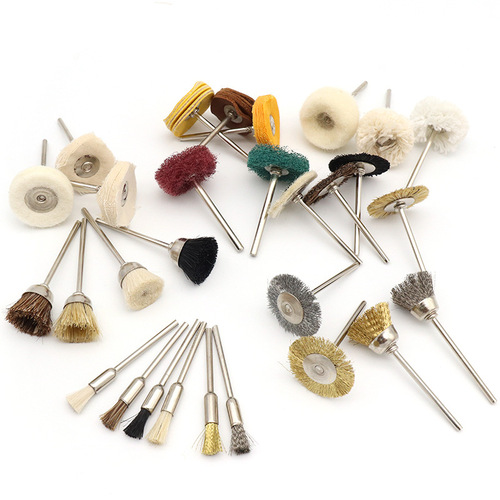 3 handle literary tools, electric grinding brush, mini polishing brush, cleaning brush, flat brush, bowl brush, rust removal wire brush