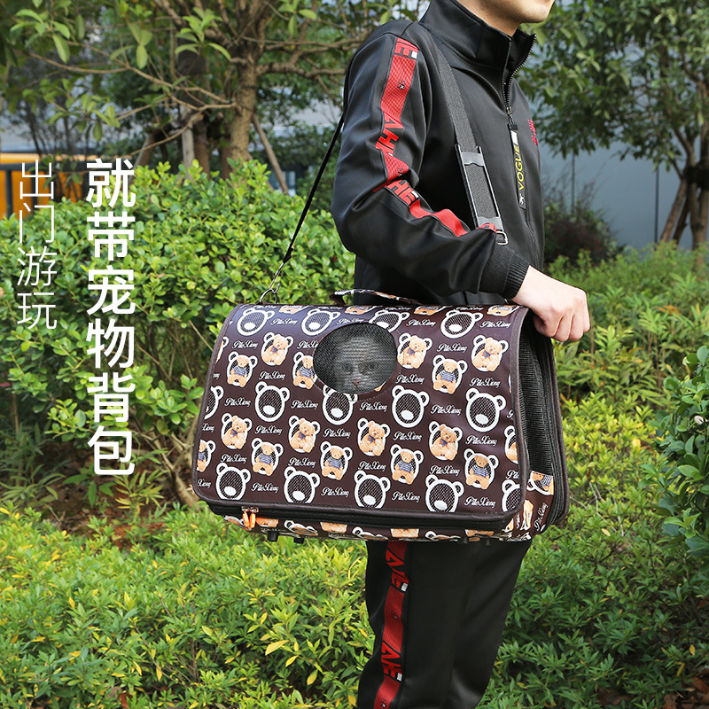 Bolsa de gato al aire libre portátil mochila espacio cápsula primavera y verano crossbody mochila perro gato jaula al aire libre llevar suministros