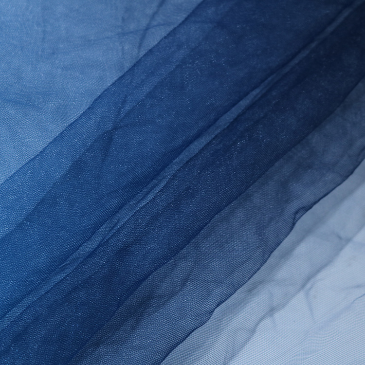 Fabricante de suministro azul gradiente tela impresa vestido