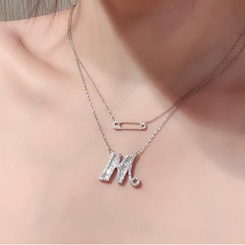 Last Name Alphabet Pendant 26 English Letters Az Adjustable Necklace Women display picture 9