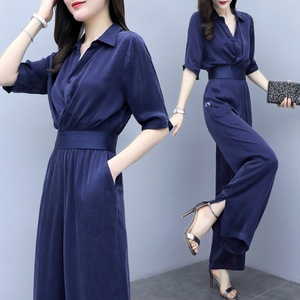 New Summer Broad-legged Trousers Two-piece Fashion Suit 