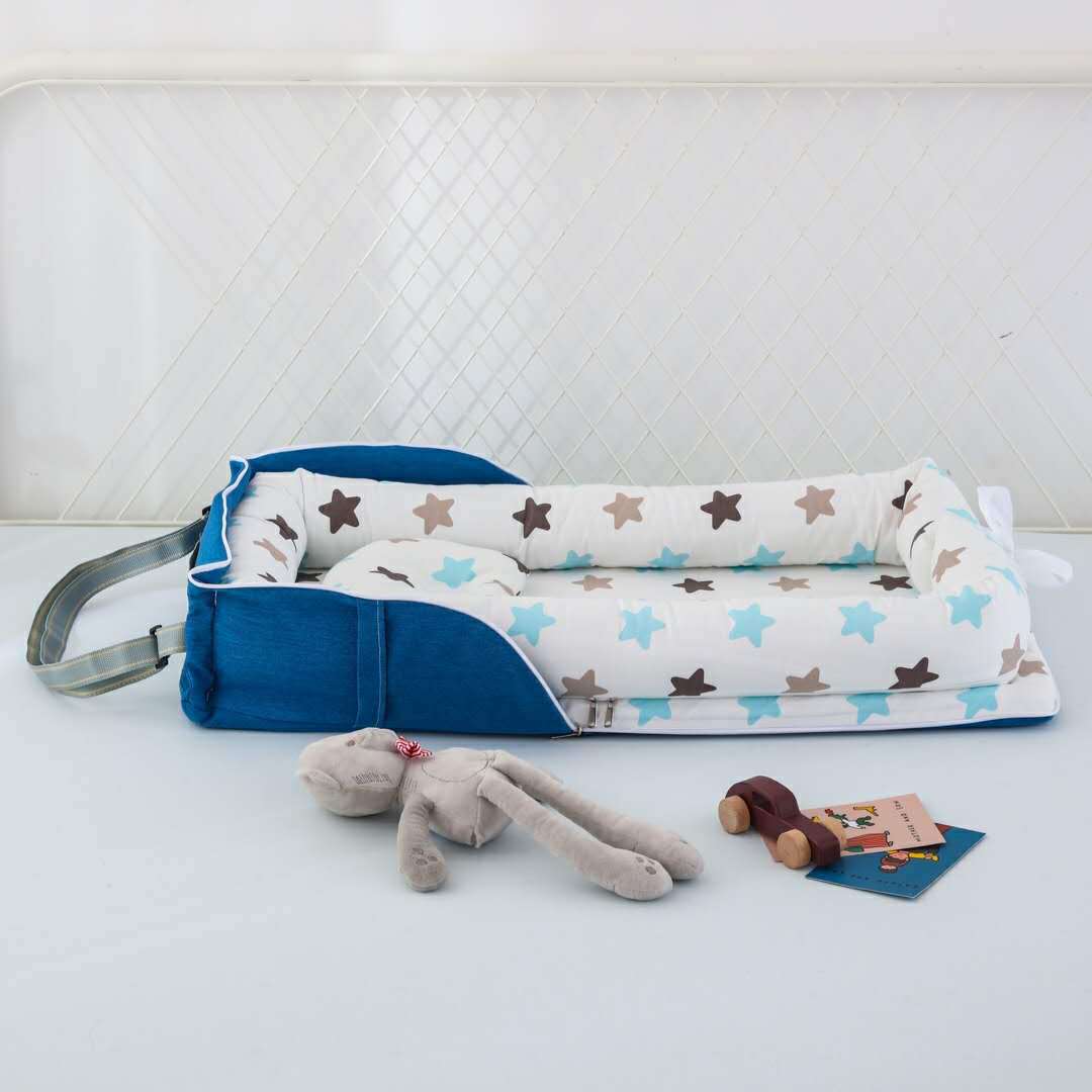 Portable Bed-in Bed Backable Storage Sleeping Bag Isolation Protection Removable and Washable Styled Pillow Luggage Cotton Crib