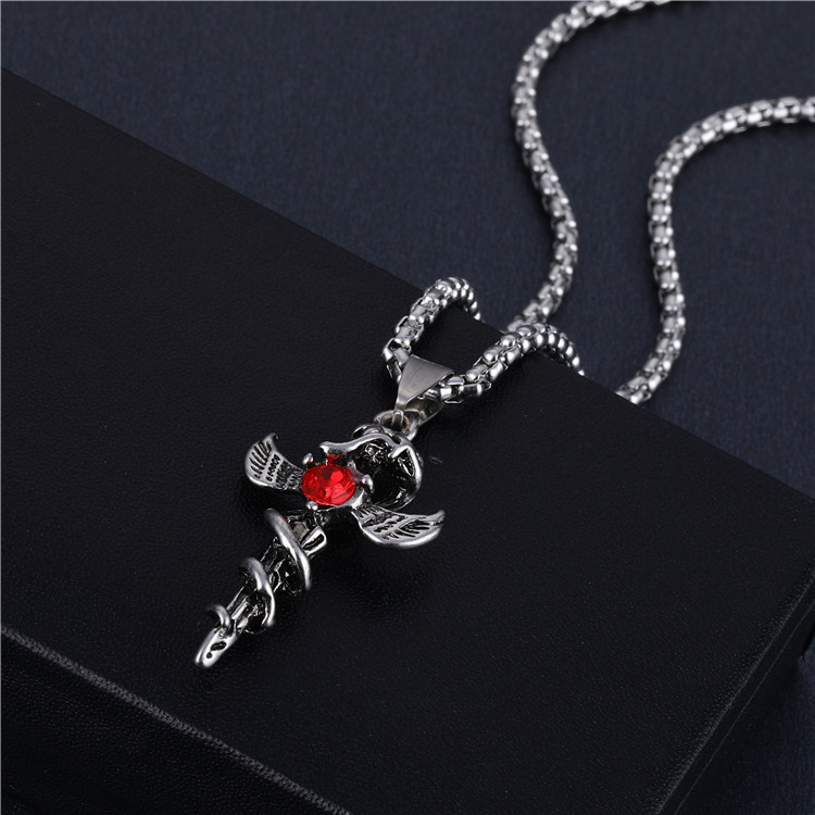 Fashion Pentagram Lion Alloy Titanium Steel Stoving Varnish Pendant Necklace 1 Piece display picture 23