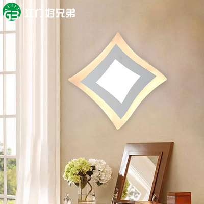 现代led亚克力简约床头壁灯走廊玄关过道楼梯温馨方形壁灯具厂家