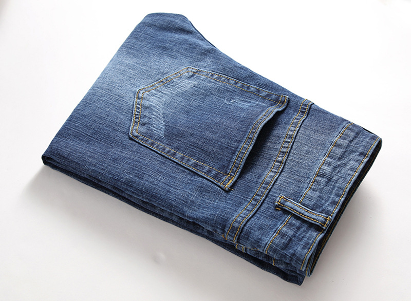 Jeans uomo taglio dritto effetto consumato moda casual_voghion.com