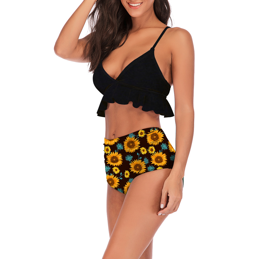 Ruffled High Waist Swimwear NSFPP96218