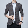 2019年秋冬款男士休闲西服韩版修身小西装外套单西大码外贸984|ms