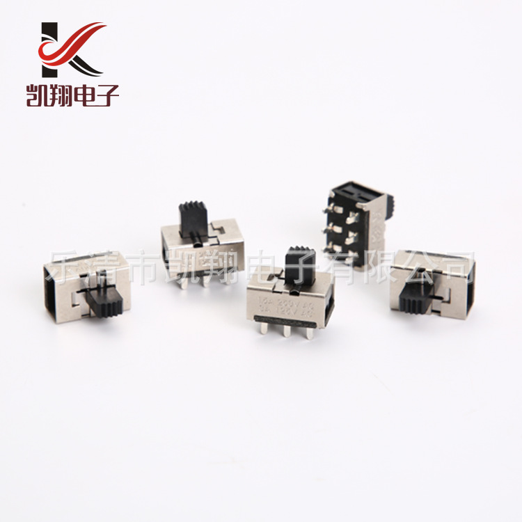 供应拨动开关SS-22G04玩具电吹风拨动开关大电流两档六脚拨动开关