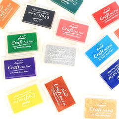 塗鴉畫印章彩色印台橡皮章婚禮手指畫手帳相冊凹腰印泥廠家直銷