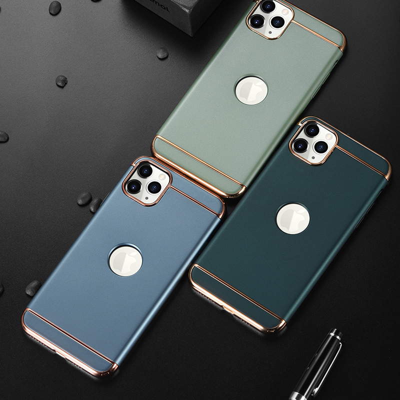 Geschikt voor iPhone 11-delige telefoonhoes, Apple SE2 volledig pakket, drie-in-één gegalvaniseerde PC matte XR beschermhoes_voghion.com