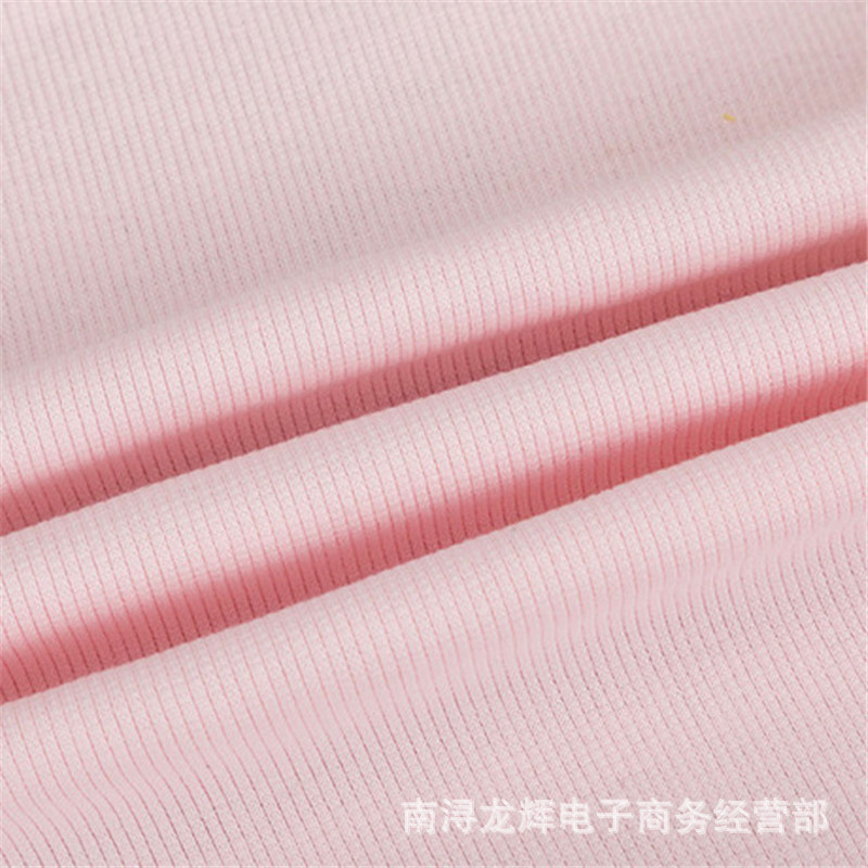 32S Cotton Spandex Rib Lycra 2x2 Knitwear Spring and summer Combed dyeing Athletic Wear Fabric