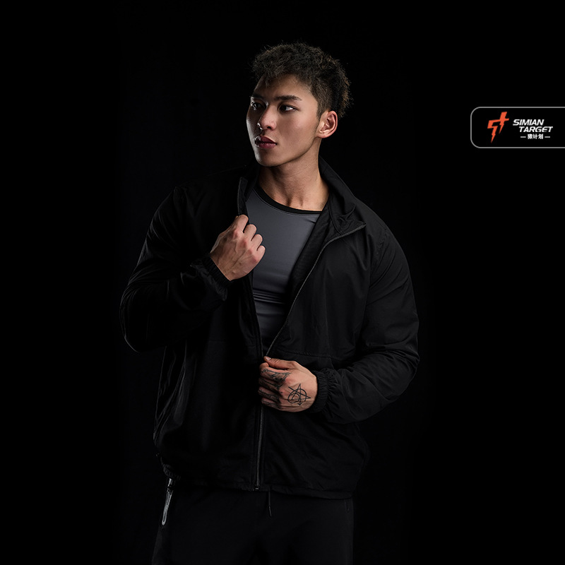 outdoors leisure time Quick drying coat Spring and autumn season Thin section Elastic force Jacket men's wear 2019 new pattern man Autumn jacket