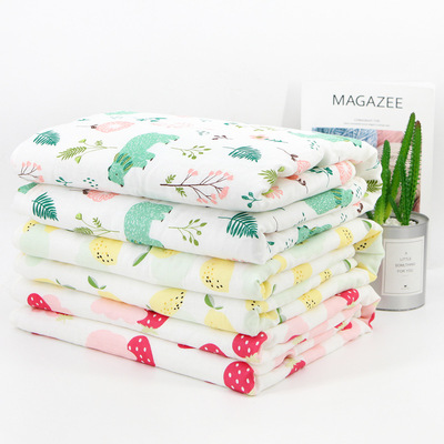 2020秋儿童卡通纱布被子新生儿空调被婴幼儿薄棉保暖幼儿园防踢被|ms