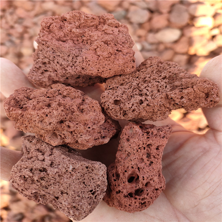 红色火山石 火山岩 水处理用火山石 园艺栽培基质火山石 矿山直销